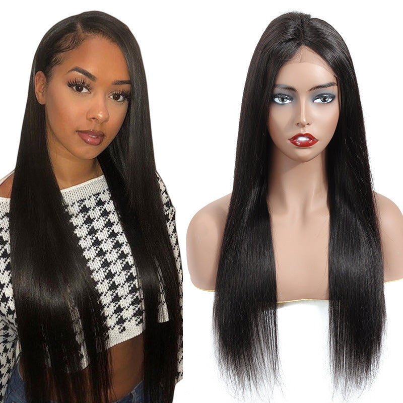 Lace real human hair wig headgear Lace real human hair wig headgear